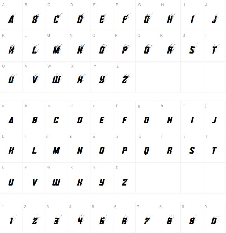 Avengero Disassembled字体