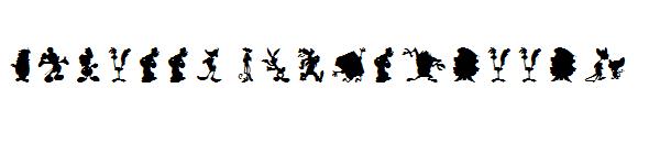 Cartoon Silhouettes字体