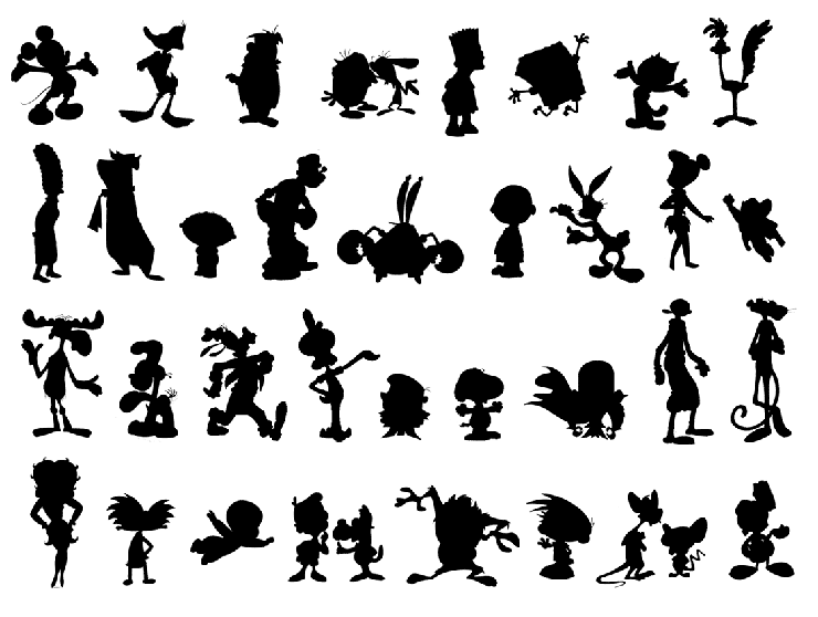 Cartoon Silhouettes字体 1