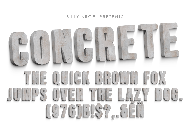 CONCRETE字体 3