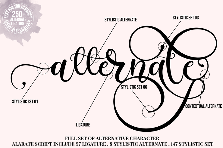 Alarate Script字体 1