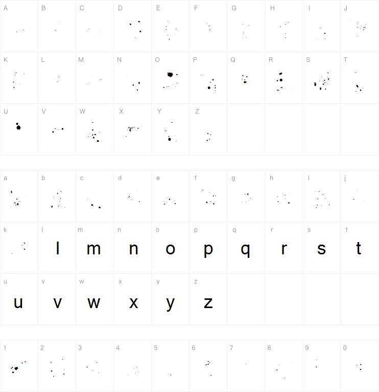 Irregular Ink Spots字体