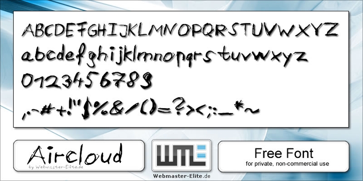 Aircloud字体 1