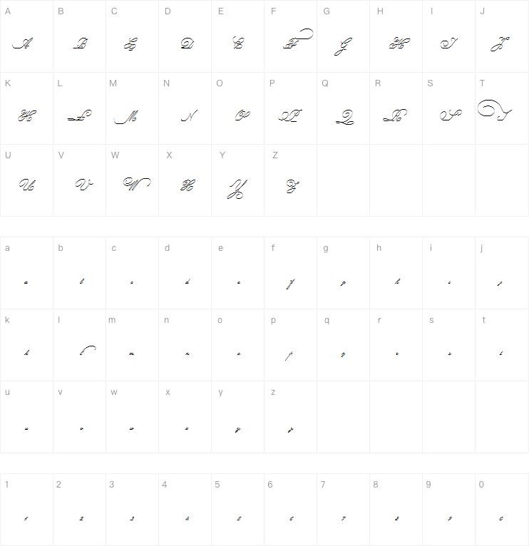 Indenture English Penman字体