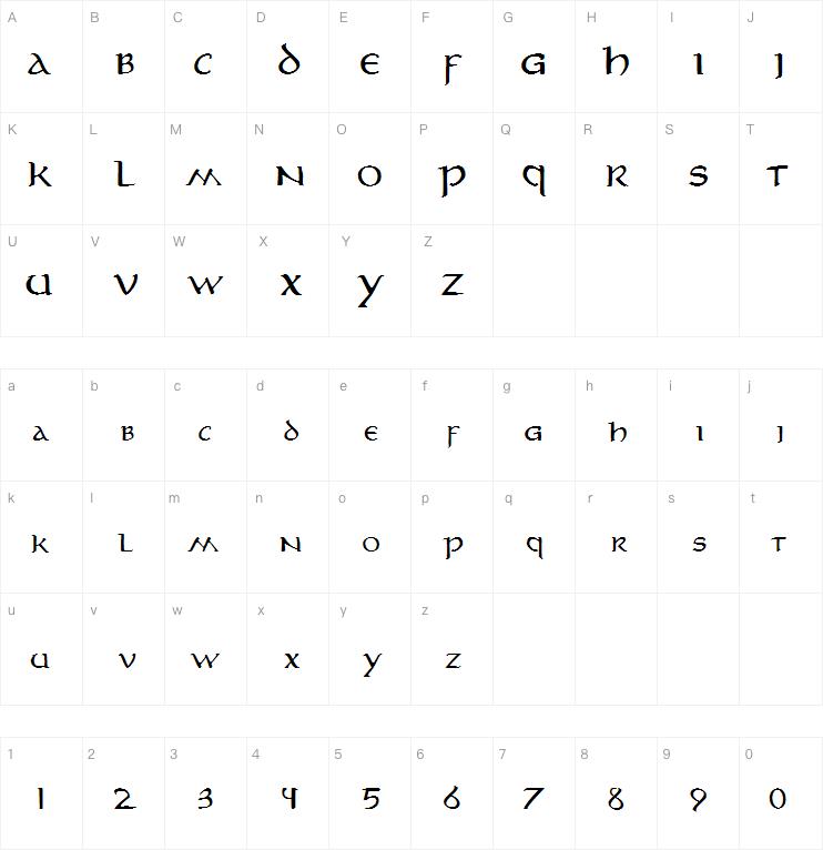 MiddleEarth字体