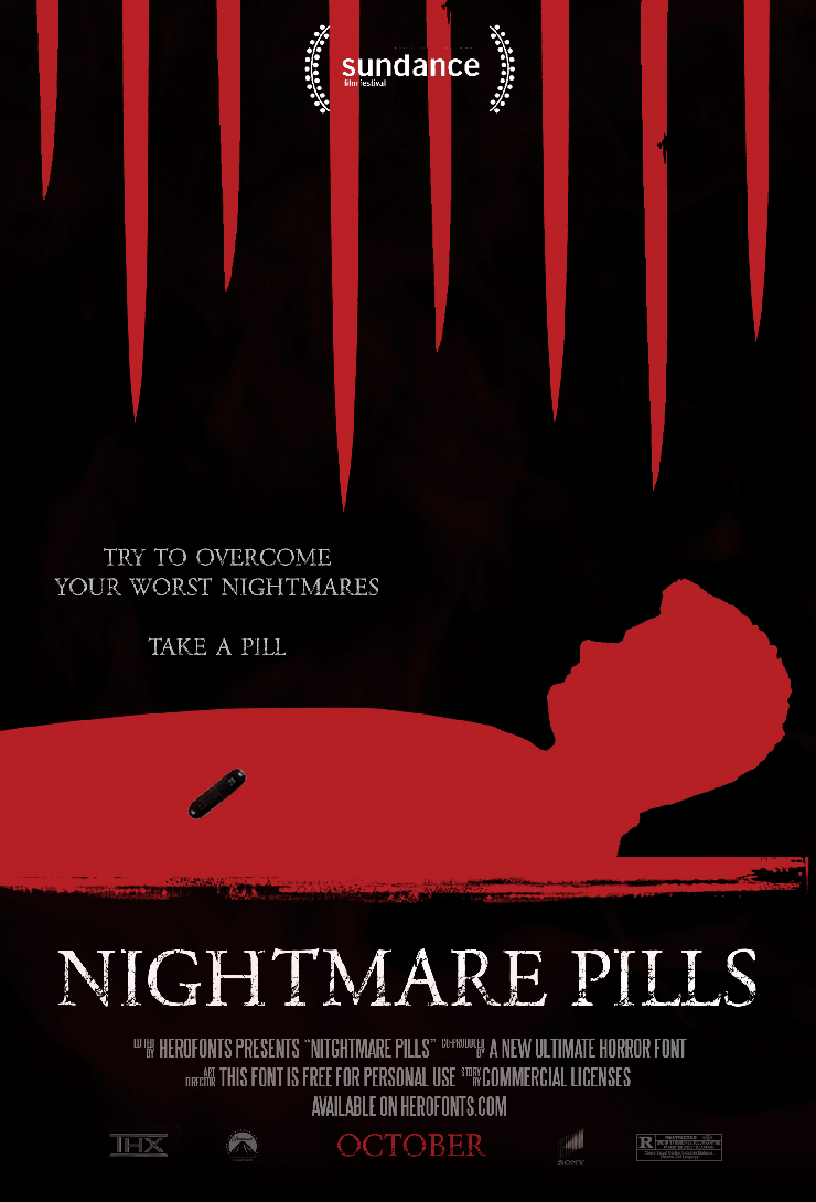 NIGHTMARE PILLS字体 4