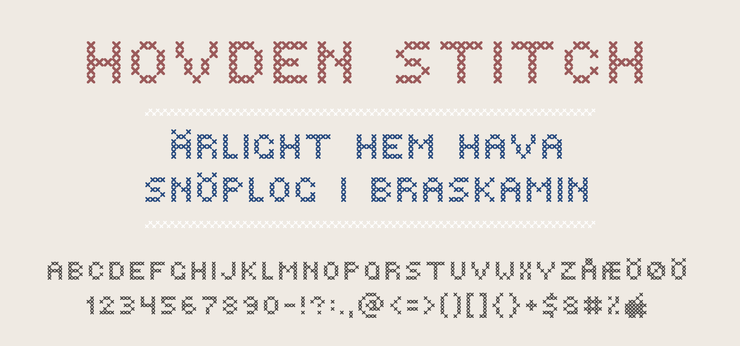 Hovden Stitch字体 1