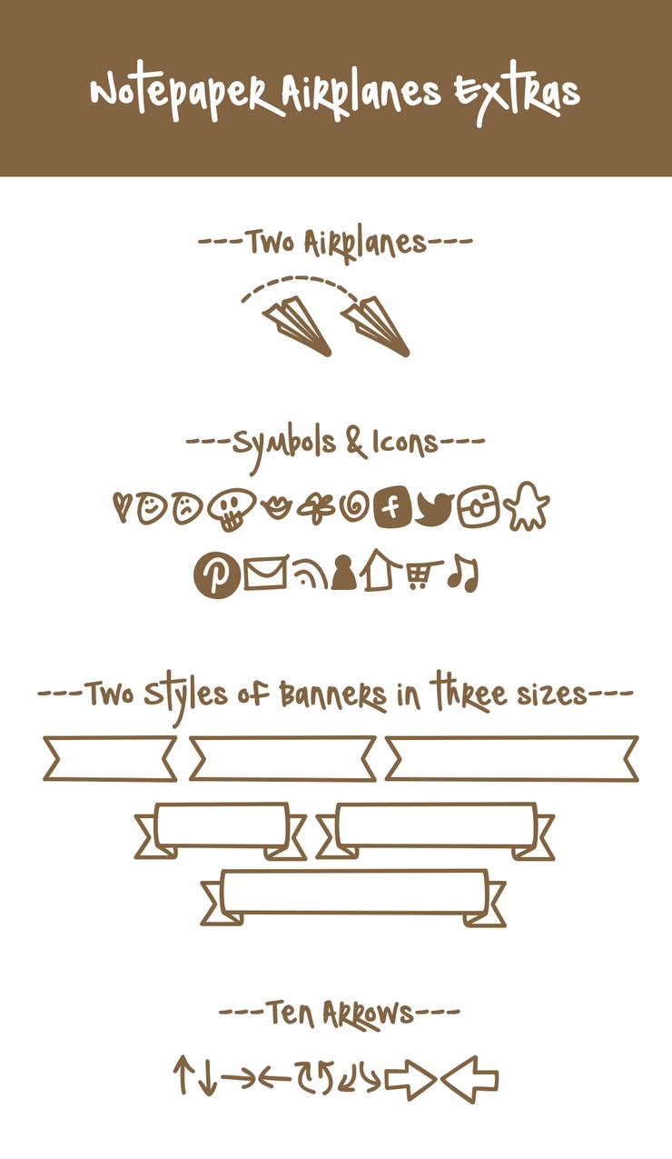 Notepaper Airplanes字体 3