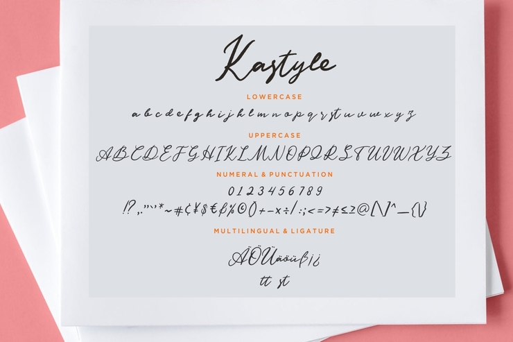 Kastyle Signature Brush字体 7