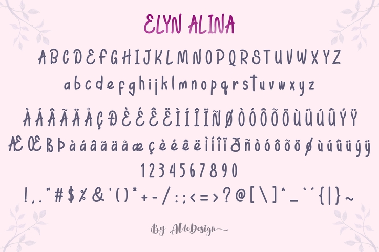 Elyn Alina字体 6