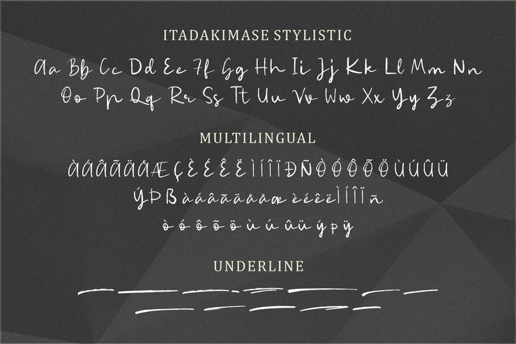 Itadaimase字体 6