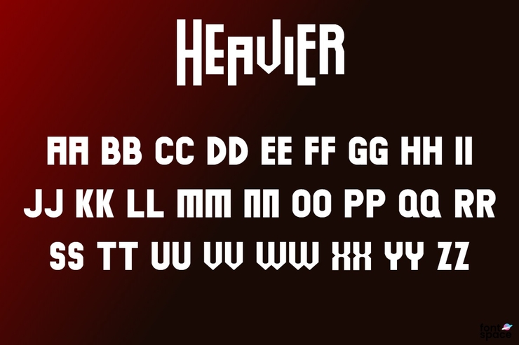 Heavier字体 1