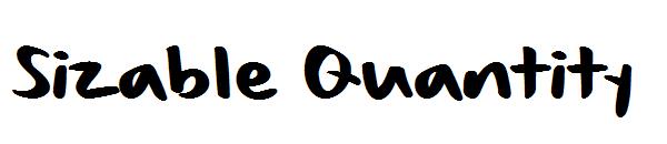 Sizable Quantity字体