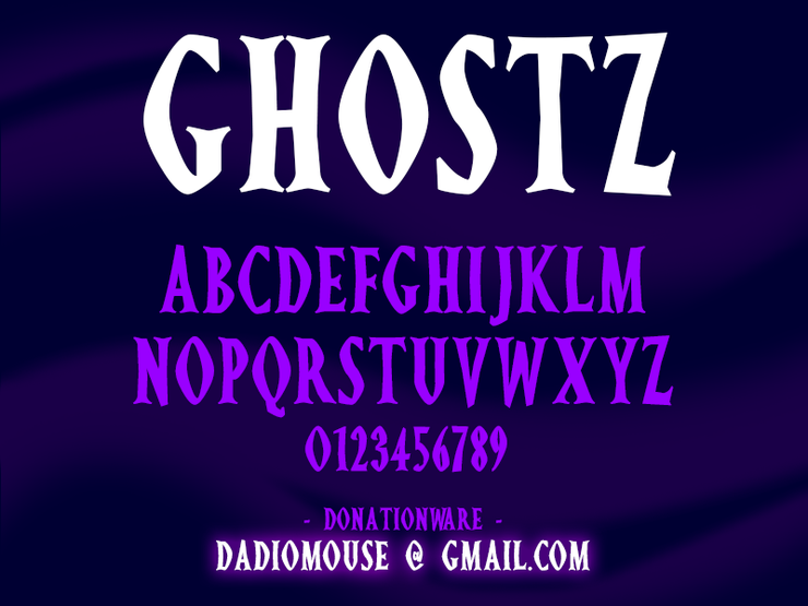 Ghostz字体 1