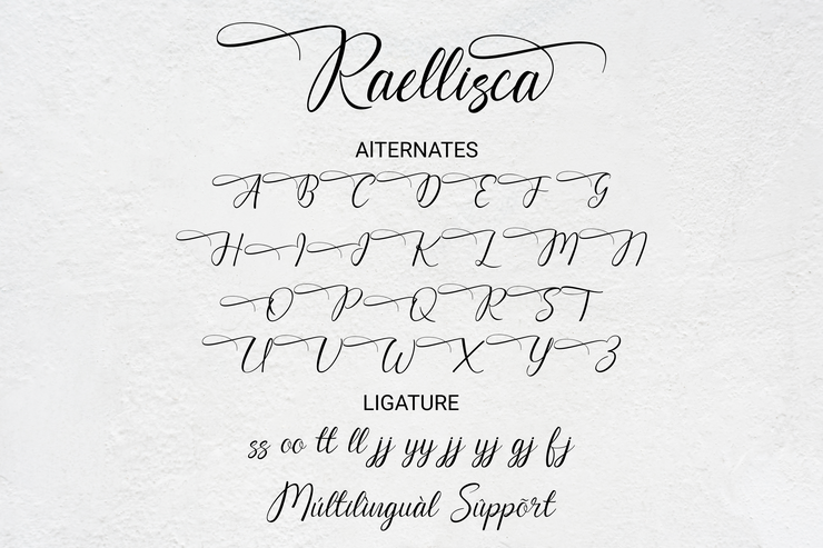 Raellisca Script字体 6