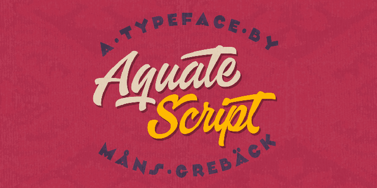 Aquate Script字体 4