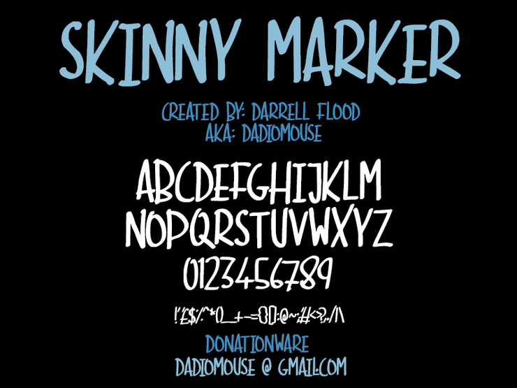 Skinny Marker字体 1