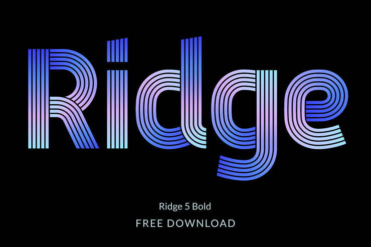 Ridge 5 Bold multi-line字体 4