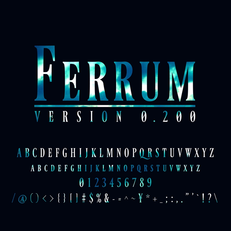 Ferrum字体 1