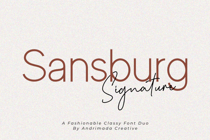 Sansburg Signature字体 1