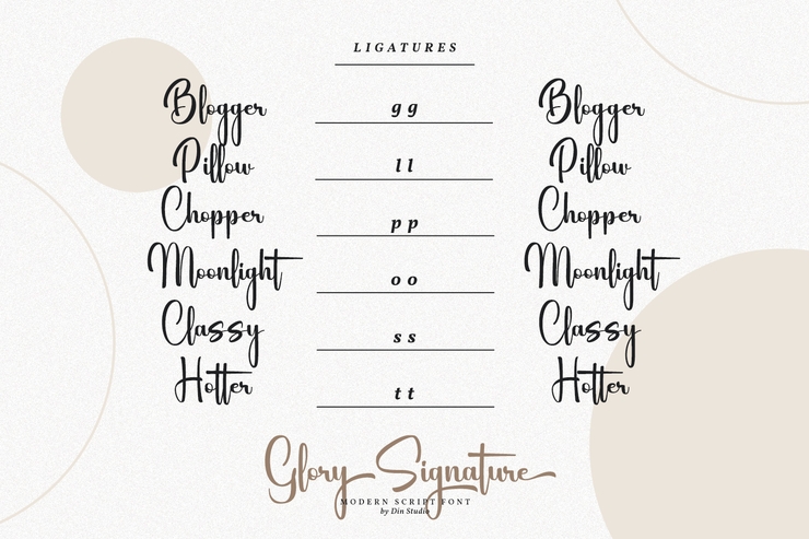 Glory Signature字体 1