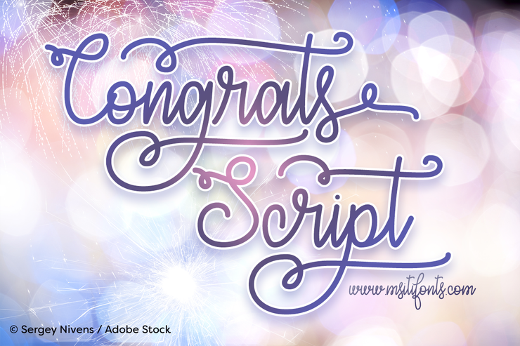 Congrats Script字体 1