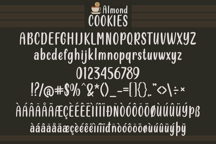 Almond Cookies字体 3