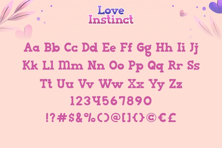 Love Instinct字体 3