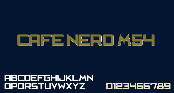 Cafe Nero M54字体 1