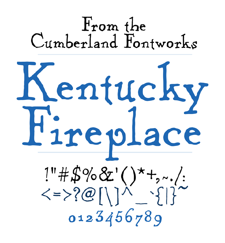 Kentucky Fireplace字体 2