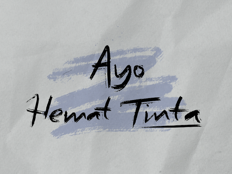 a Ayo Hemat Tinta字体 1