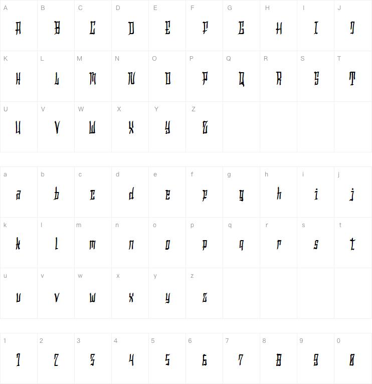 Hollowtown字体