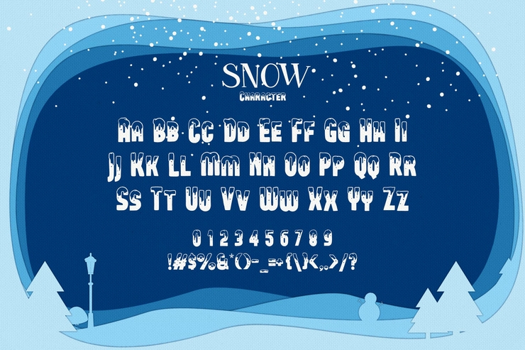 Monday coldness snow字体 3