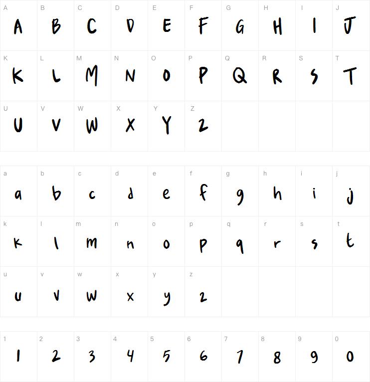 Market Written字体