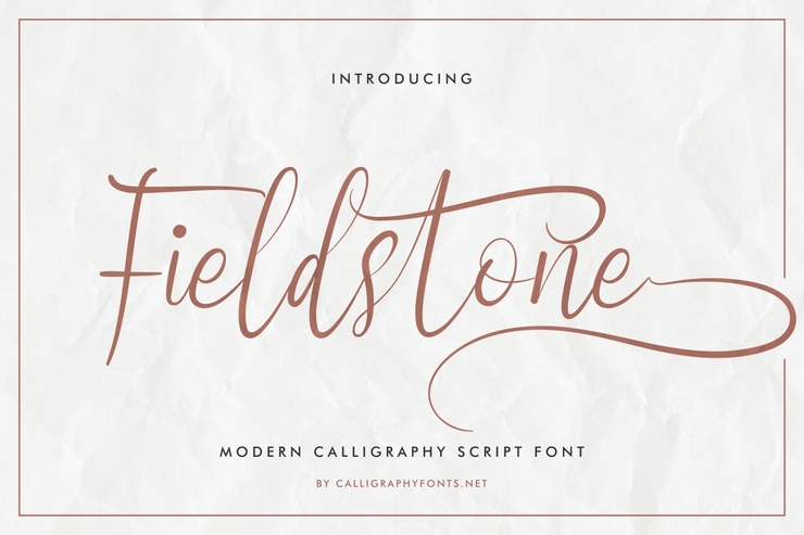 Fieldstone字体 1