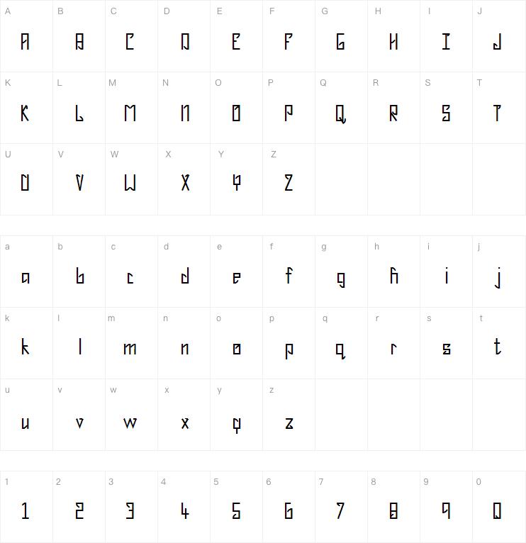 Rusty Rocky Beta 101字体