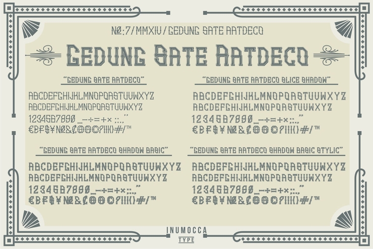 Gedung sate Artdeco字体 4