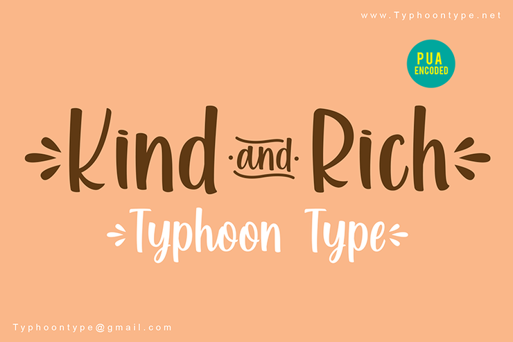 Kind and Rich -字体 1