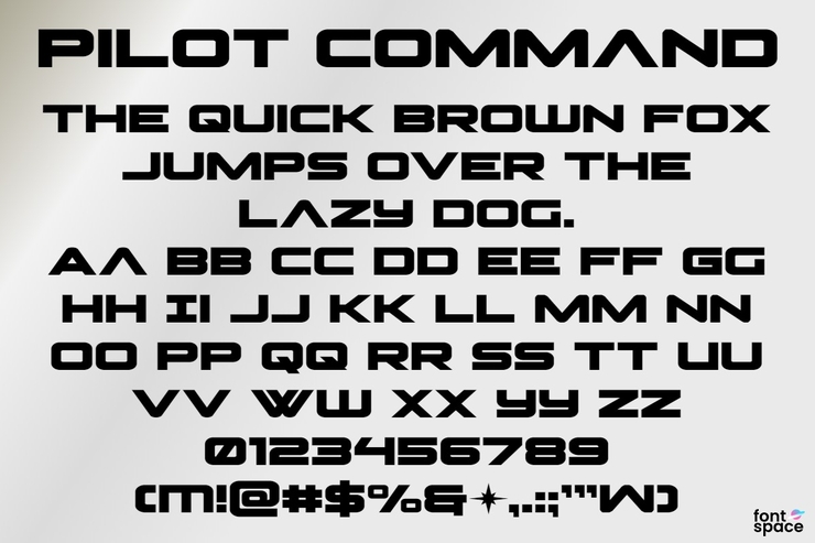 Pilot Command字体 3