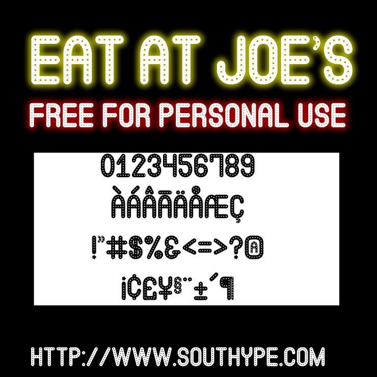 Eat at Joe\'s St字体 1