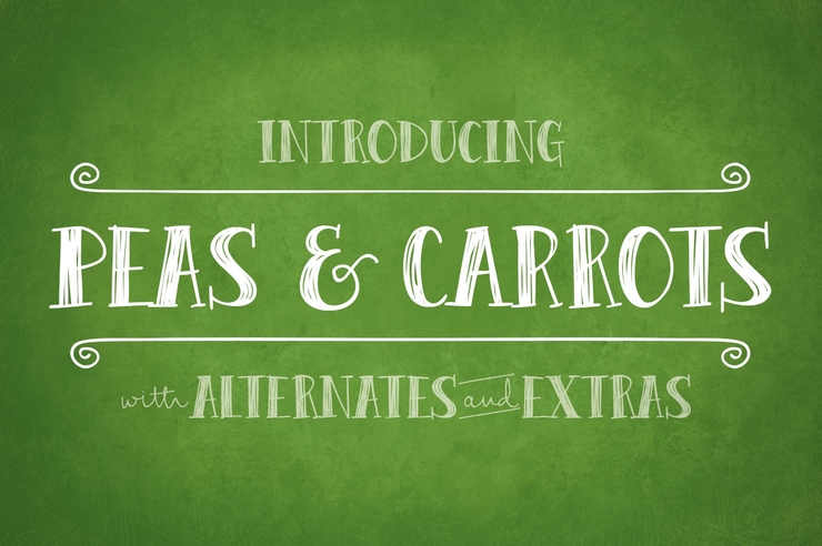 Peas & Carrots字体 1