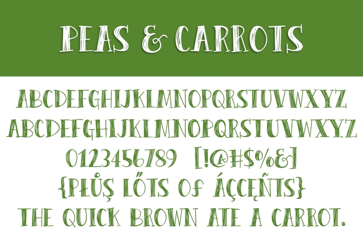 Peas & Carrots字体 3