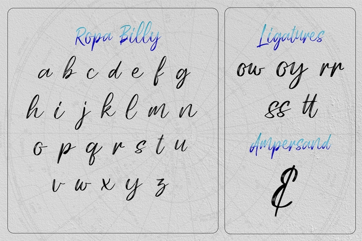 Ropa Billy字体 3