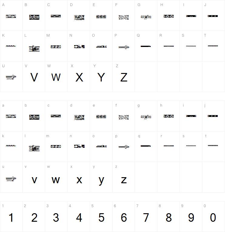 LCR Border Designz字体