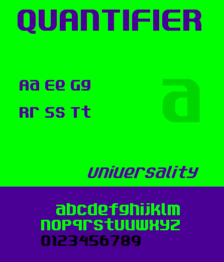 Quantifier NBP字体 1