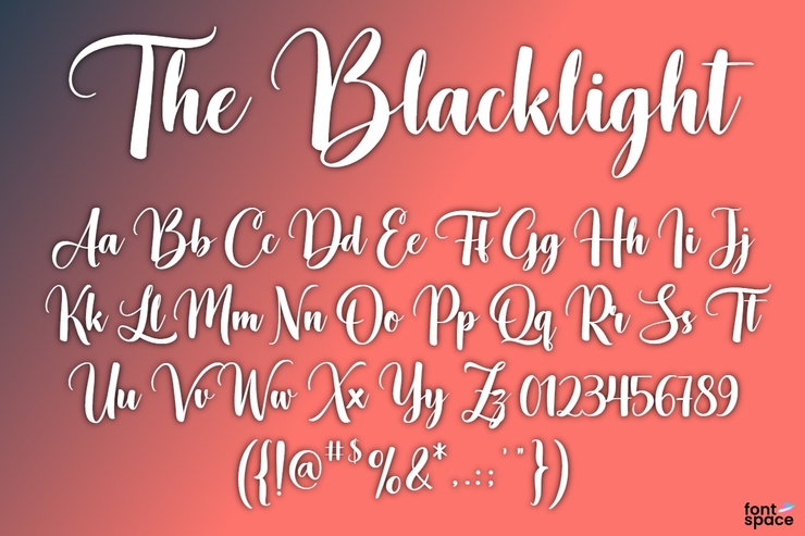 The Blacklight字体 1