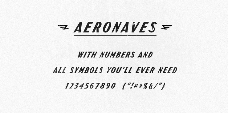 Aeronaves字体 6