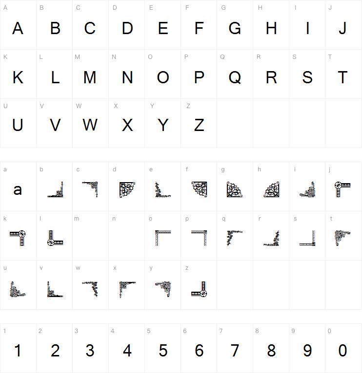 Vintage Decorative Corners 10字体