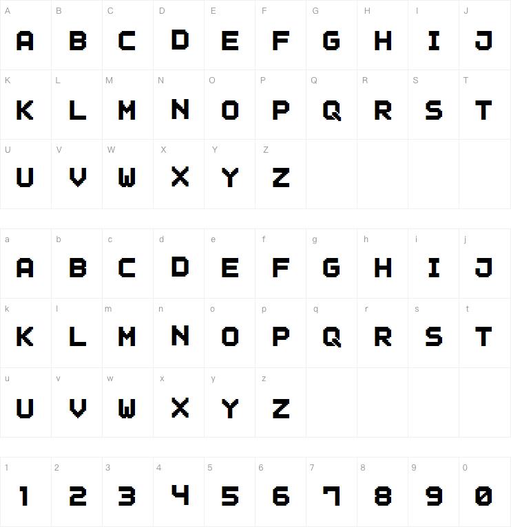 Outline Pixel7 Solid字体