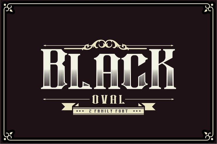 Black Oval字体 1